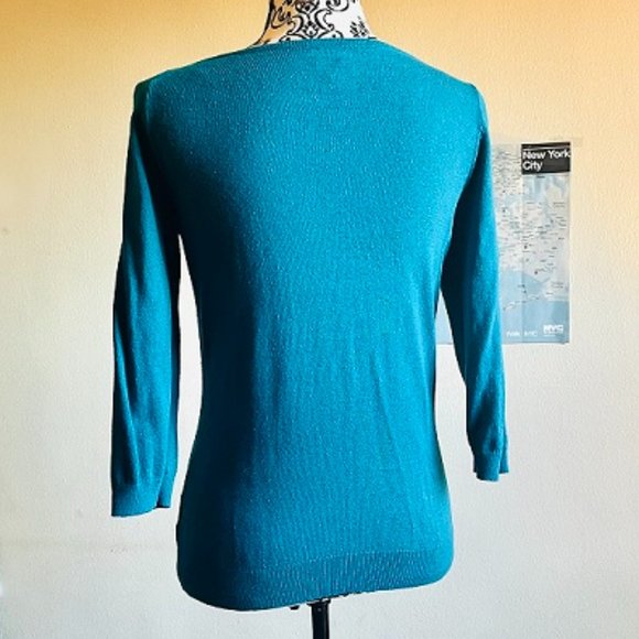 teal Worthington petite sweater - Picture 5 of 5